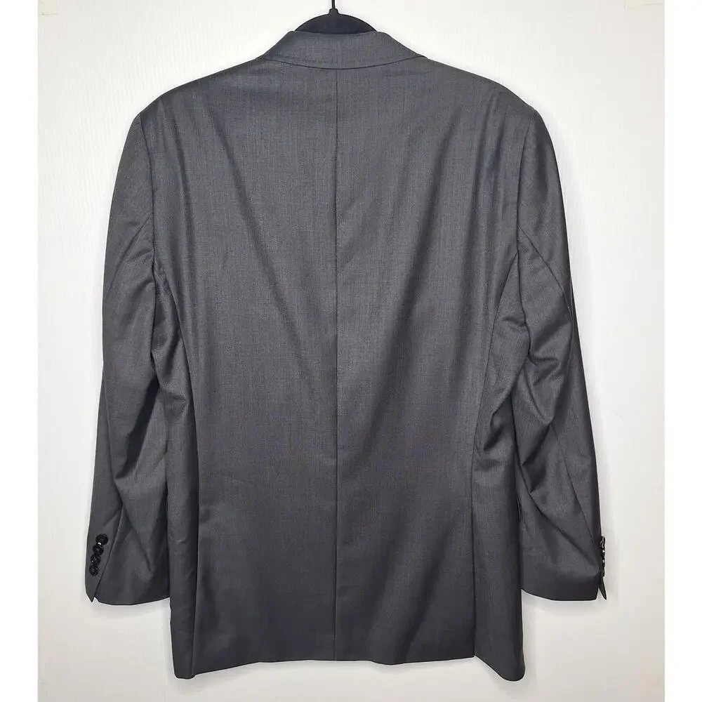 Ted Baker Men's Blazer Suit Jacket 40L Jay CT Gray 100% Wool Sport Coat